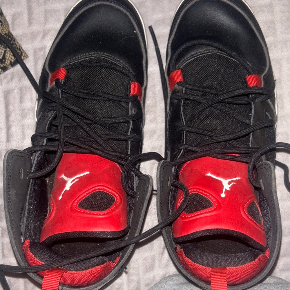 Jordan Black and Red Sneakers
